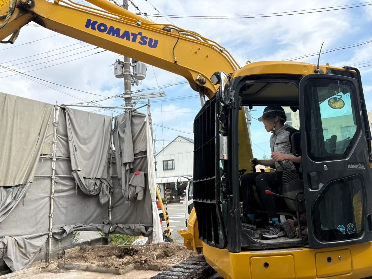 木造住宅解体現場